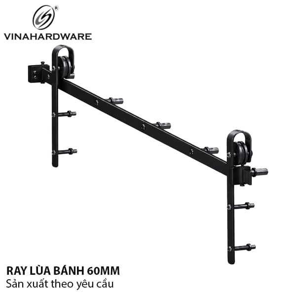 Bộ ray cửa lùa bánh xe Vinahardware phi 60mm 3500.1.20006