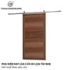 Bộ ray cửa lùa bánh xe phi 60 Vinahardware, màu trắng bạc - 3500.1.25004