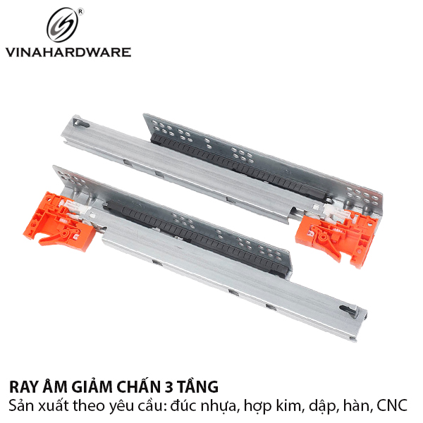 Ray âm giảm chấn 2 tầng Vinahardware có khóa 1101.4.11350