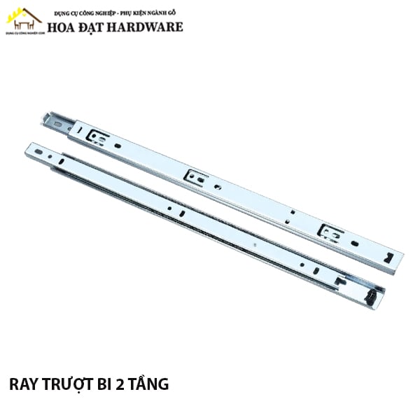 Ray trượt bi 2 tầng bản 27mm màu trắng 1110.4.00300