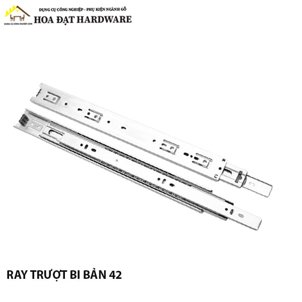 Ray bi 3 tầng, bản 42, màu trắng ngăn hộc kéo