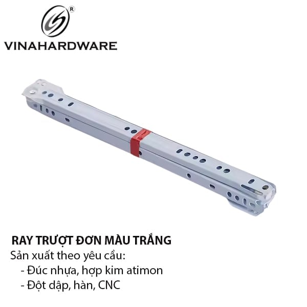 Ray trượt đơn màu trắng