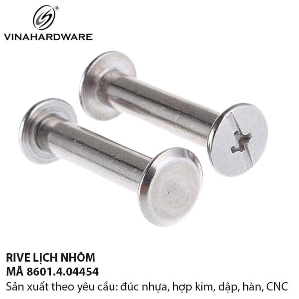 Rive lịch 4x8mm xẻ rãnh, màu đen RV508B
