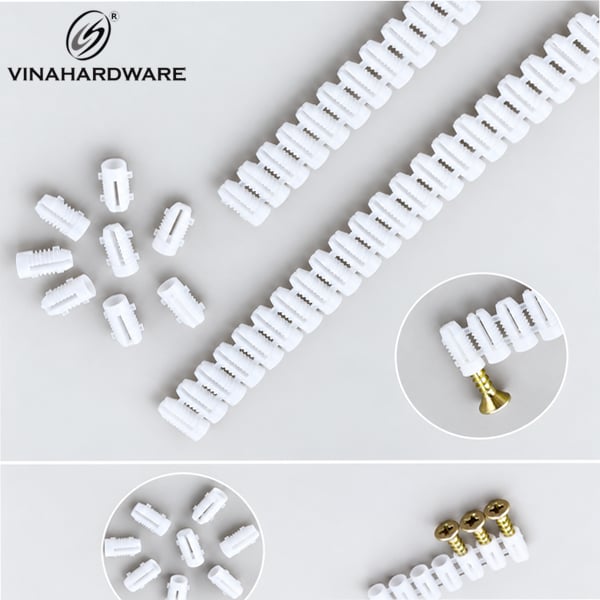 Tắc kê nhựa dây màu trắng Vinahardware - W412L25
