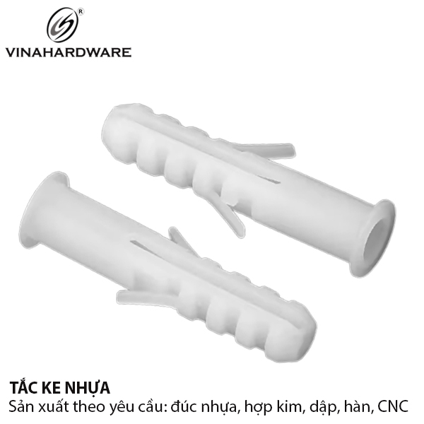 Tắc kê nhựa có râu Vinahardware, màu trắng-TK630W-Cái