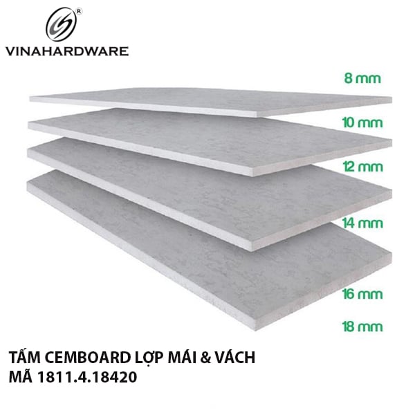 Tấm Cemboard Lợp Mái & Vách – Mã 1811.4.18420