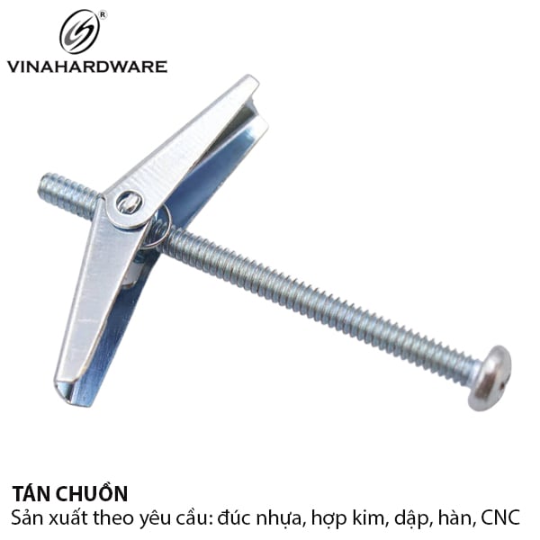 Tán chuồn kèm bulong Vinahardware loại M4x80mm TC0480Z