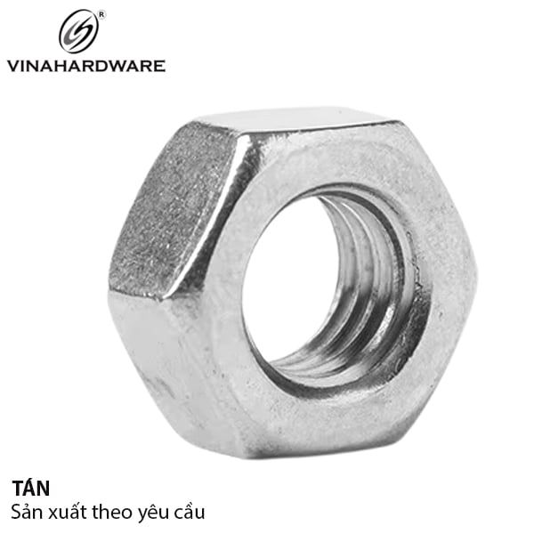 Tán lục giác inox 304 Vinahardware, màu trắng-DN10304