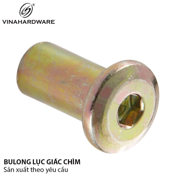 Tán lục giác chìm Vinahardware loại M6x13, đầu 15, bảy màu Vina - SC93061513