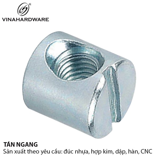 Tán ngang lỗ lệch Vinahardware loại M6, đường kính 15mm - 8300.1.16154