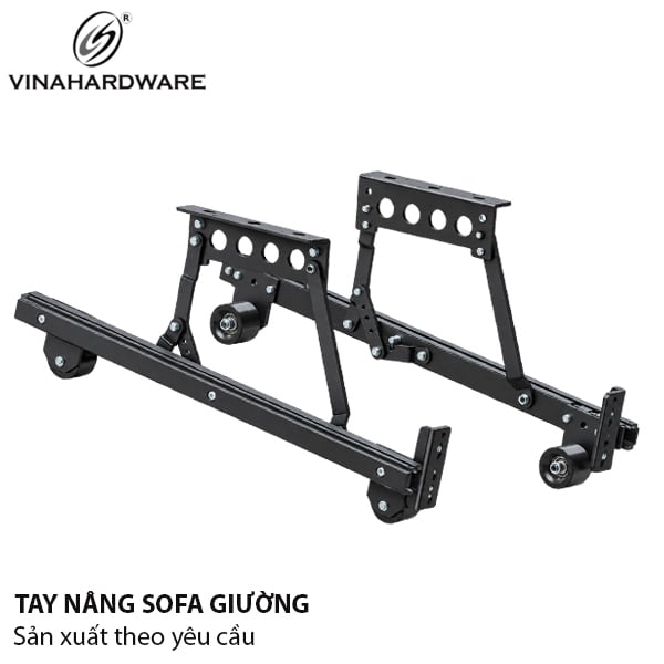 Tay nâng sofa, sơn đen mờ, loại 4 bánh - VNH7811B4