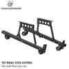 Tay nâng sofa, sơn đen mờ, loại 4 bánh - VNH7811B4
