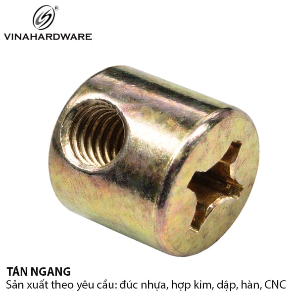 Tán ngang lỗ lệch Vinahardware loại M6x13mm, đường kính 15mm VNH CRS613D15