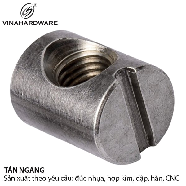 Tán ngang Vinahardware kích thước 6x15mm, lệch tâm, hàng phôi - 8300.4.16150