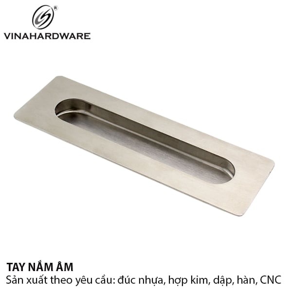 Tay nắm âm tủ mạ crom mờ (Hàng cao cấp) 1327.4.00552