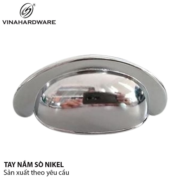 Tay nắm sò, nikel bóng, 73mm Vinahardware - HD0029