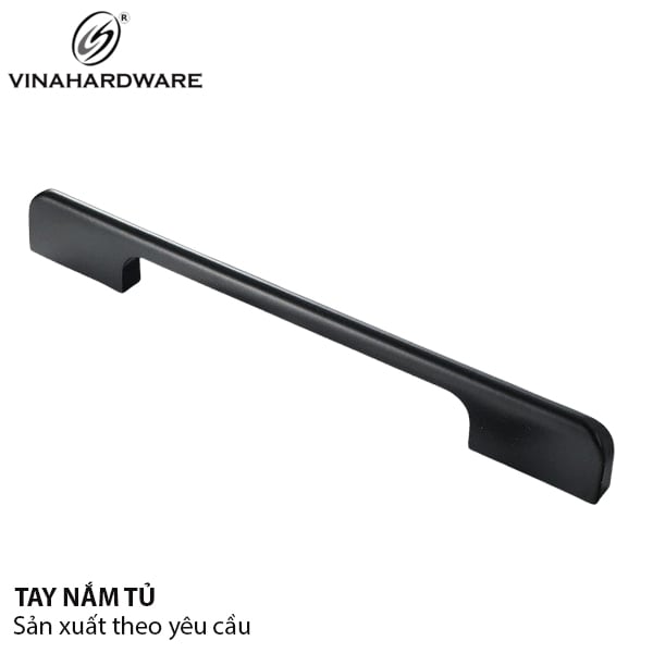 Tay nắm tủ hợp kim nhôm loại vừa, màu đen- HD0401B0128