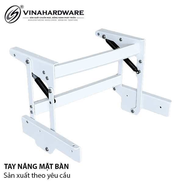 Tay nâng mặt bàn có ben hơi, sơn trắng bóng Vinahardware - VNH455320W