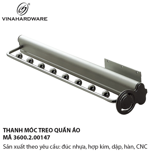 Thanh Treo Quần Áo Gắn Nóc Tủ 3600.2.00147