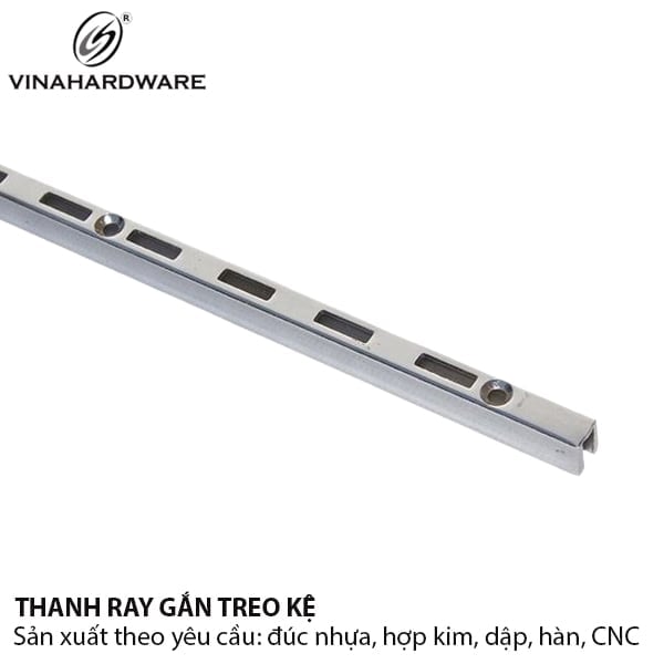 Thanh ray gắn tường xi inox 1800mm 1180.4.12800