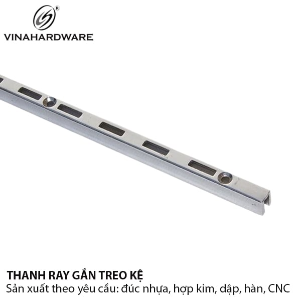 Thanh ray Vinahardware dài 1500mm gắn tường đơn 1131.4.01500