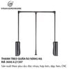 Kệ Mắc Quần Áo Có Tay Kéo Nâng Hạ – Inox Màu Trắng | Mã 3600.2.21306