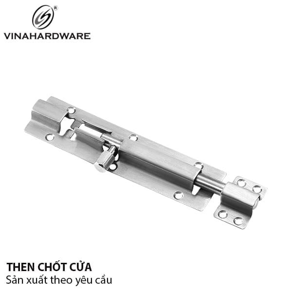 Chốt gài cửa Vinahardware loại 100mm, loại Inox - CC3T
