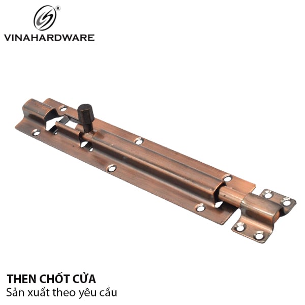 Chốt gài cửa Vinahardware loại 100mm, màu nâu - CCN100M