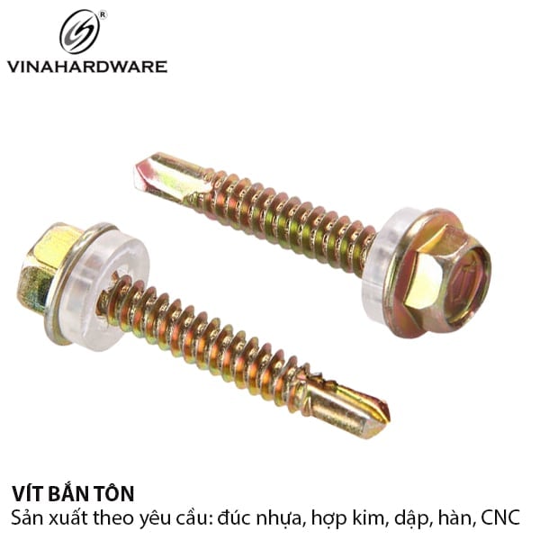 Vít bắn tôn sắt M6 Vinahardware, bảy màu-SC625Z23