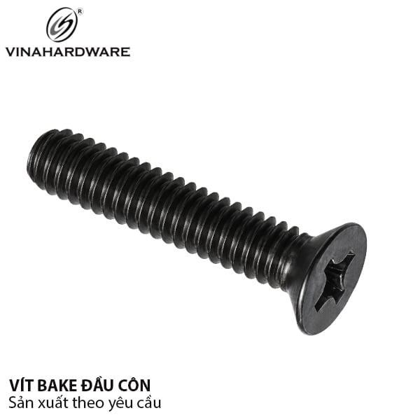 Bulong đầu côn xi đen (ốc lả) Vinahardware - HSS430