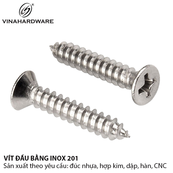 VÍT ĐẦU BẰNG INOX 201 VINAHARDWARE – MÃ 8210.0.04152