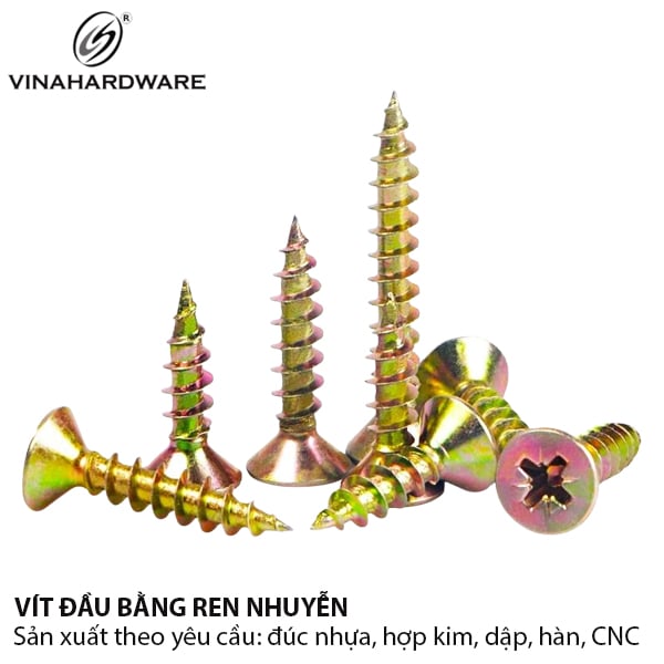 Vít đầu bằng răng nhuyễn Vinahardware loại M3.5, bảy màu-ZS3515