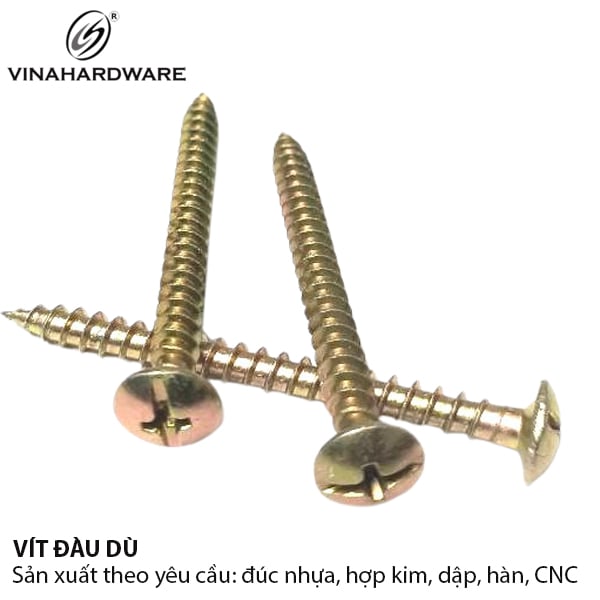 Vít đầu dù răng nhuyễn Vinahardware loại M3, M3.5, bảy màu-SC3515