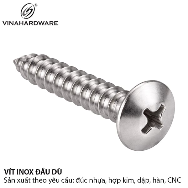 Vít đầu dù răng nhuyễn Vinahardware loại M4, inox 304 - SC412IN