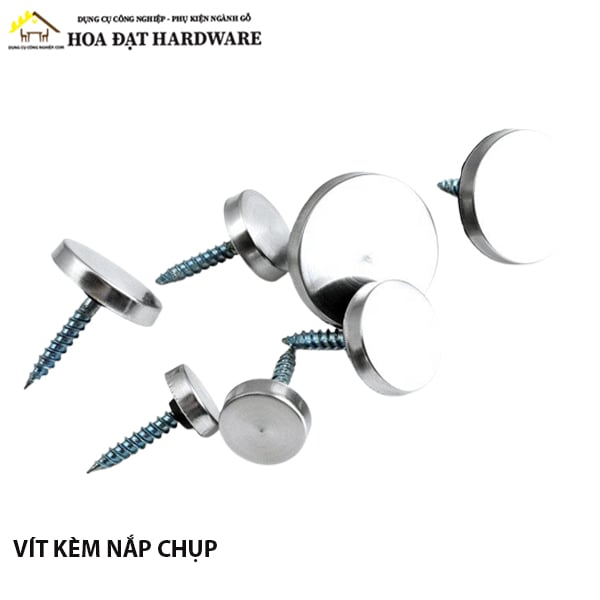 Vít kèm nắp chụp inox 201 mờ Vinahardware - Mã 8800.4.25505