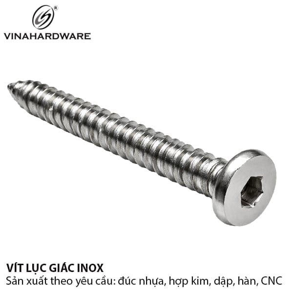 Vít gỗ lục giác chìm M6, inox 304 , inox 304 - VGLGC660I