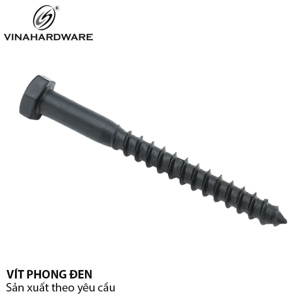 Vít phong M8 đầu lục giác ngoài, màu đen-ZP8100B