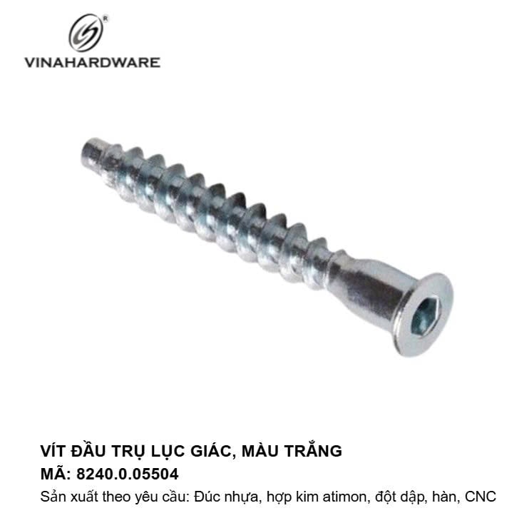 Vít đầu trụ lục giác Vinahardware, màu trắng HDSB327-VDT750