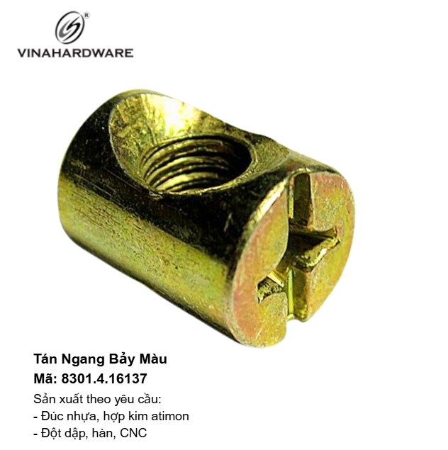 Tán ngang Vinahardware loại M8x15 hệ inch 8301.4.08157