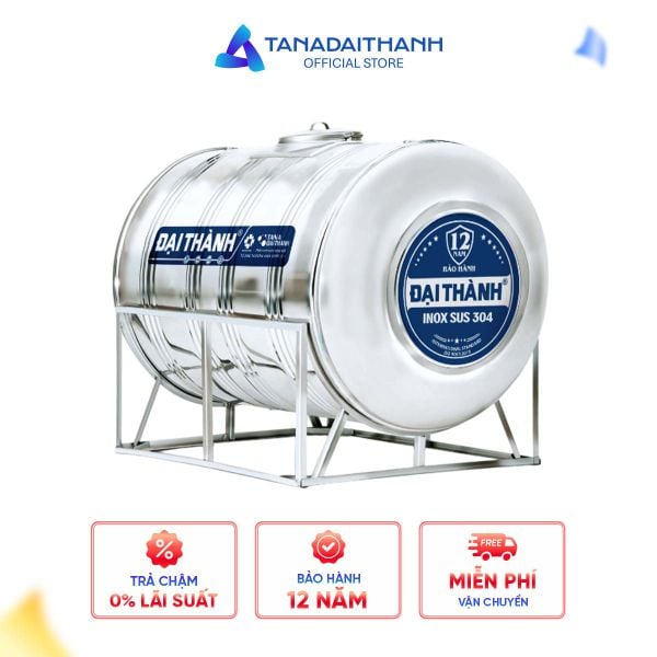 Bồn nước inox 500L Ngang - SUS 304