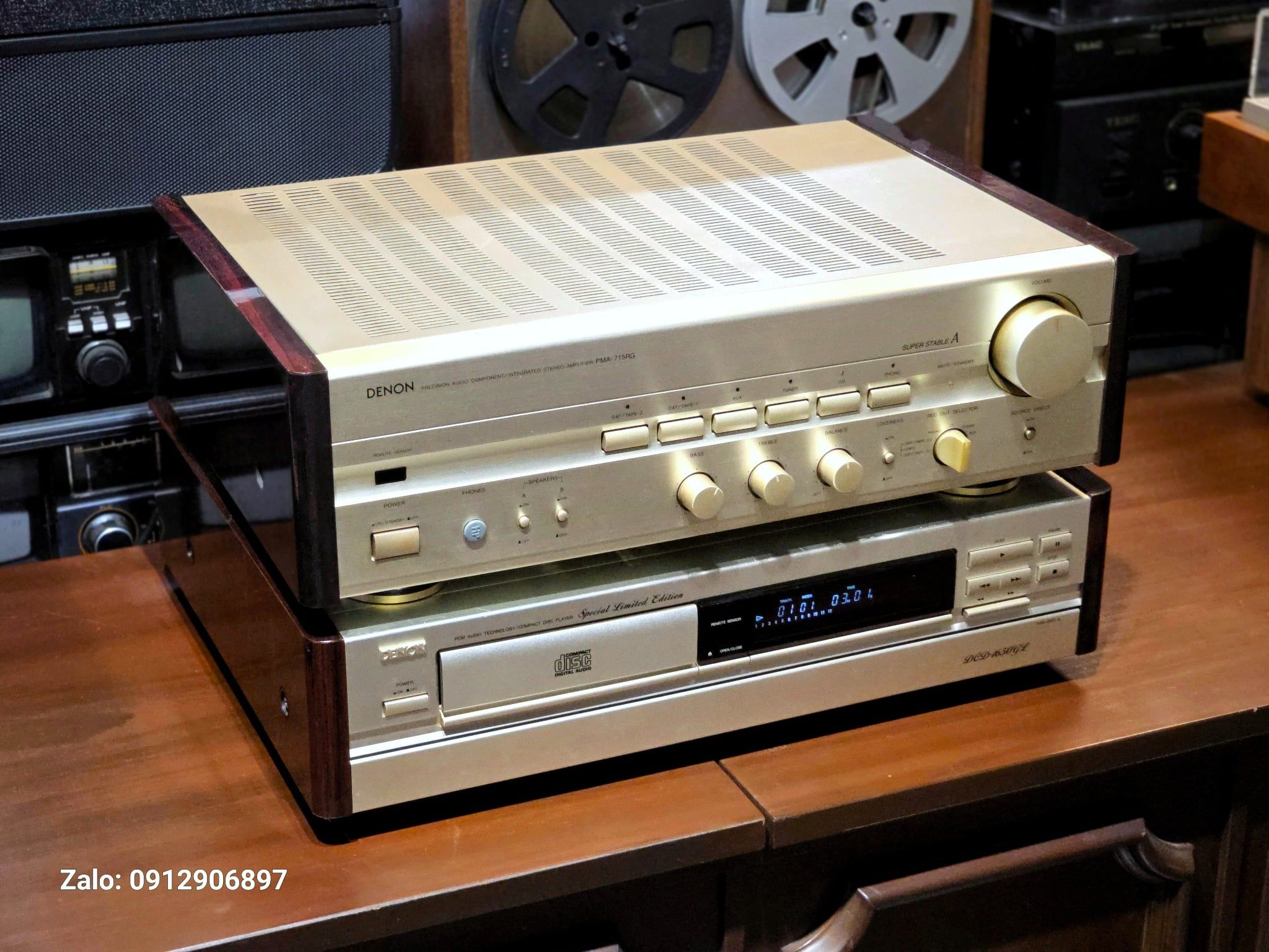 COMBO: AMPLI NHẬT DENON PMA 715RG VÀ ĐẦU CD DENON DCD 1650GL