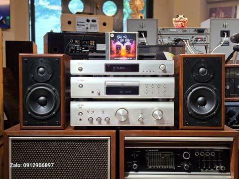  COMBO 4 MÓN DENON: AMPLI 390AE, ĐẦU CD 755AE, LOA E202 VÀ TUNER 1500AE 
