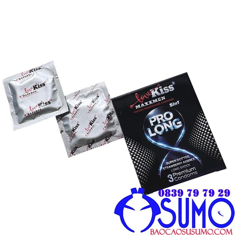 Bao cao su Maxxmen 5in1 Pro Long gân gai nhám kéo dài thời gian hộp 3 chiếc