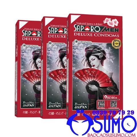 Bao cao su pho thong Saporo men chinh hang gia tot hop 10 chiec