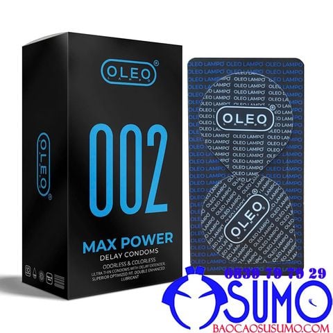Bao cao su OleoLampo 002 Max Power sieu mong keo dai thoi gian chong xuat tinh som