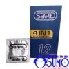 Bao cao su Safefit 4in1 gân gai nhám kéo dài thời gian chống xuất tinh sớm size nhỏ hộp 12 chiếc
