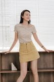  Áo thun sọc viền cổ 