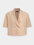  Áo blazer dáng crop tay ngắn cài nút 