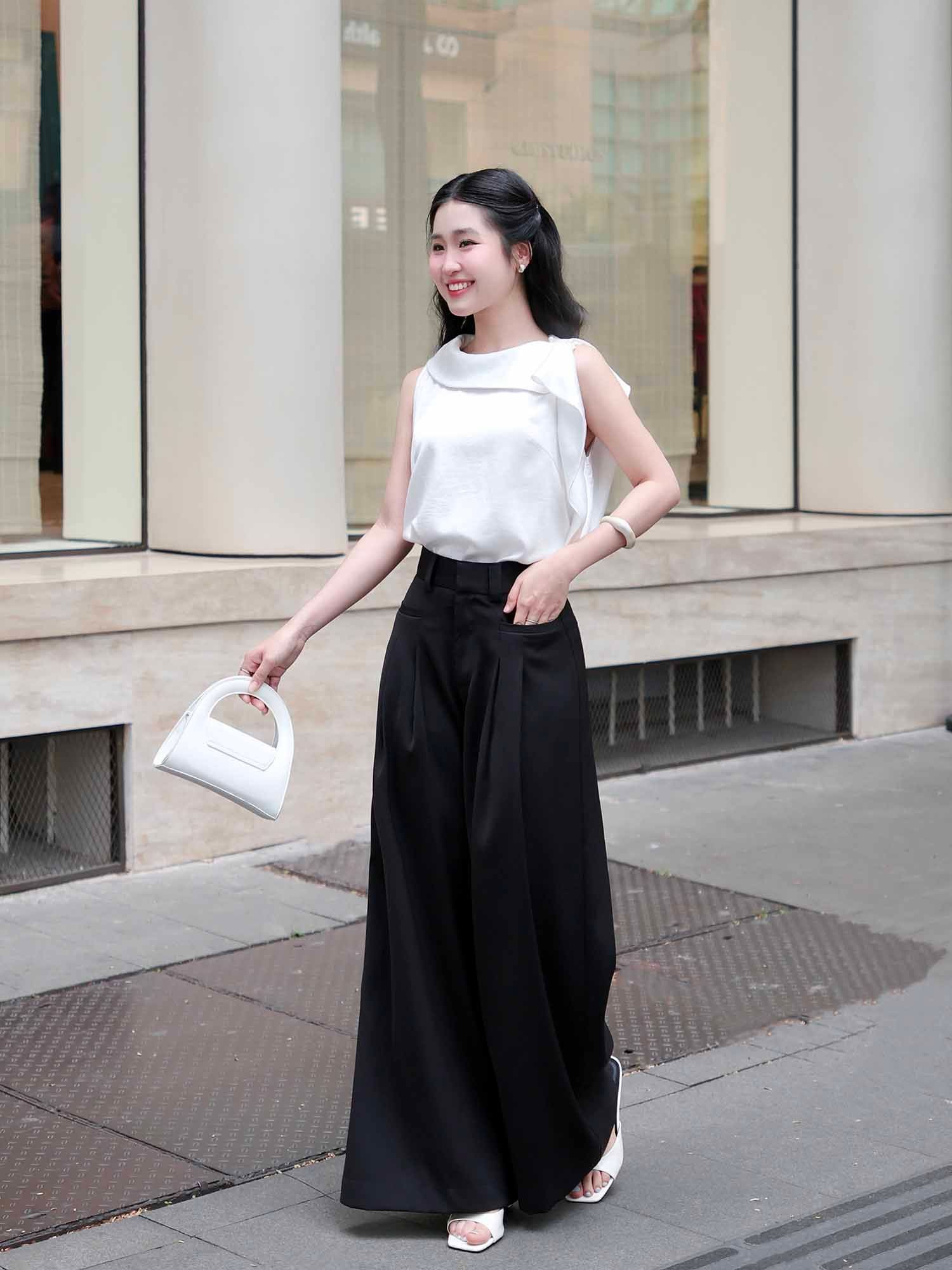  Quần tây dài ống suông 