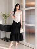  Chân váy maxi xoè 3 tầng 